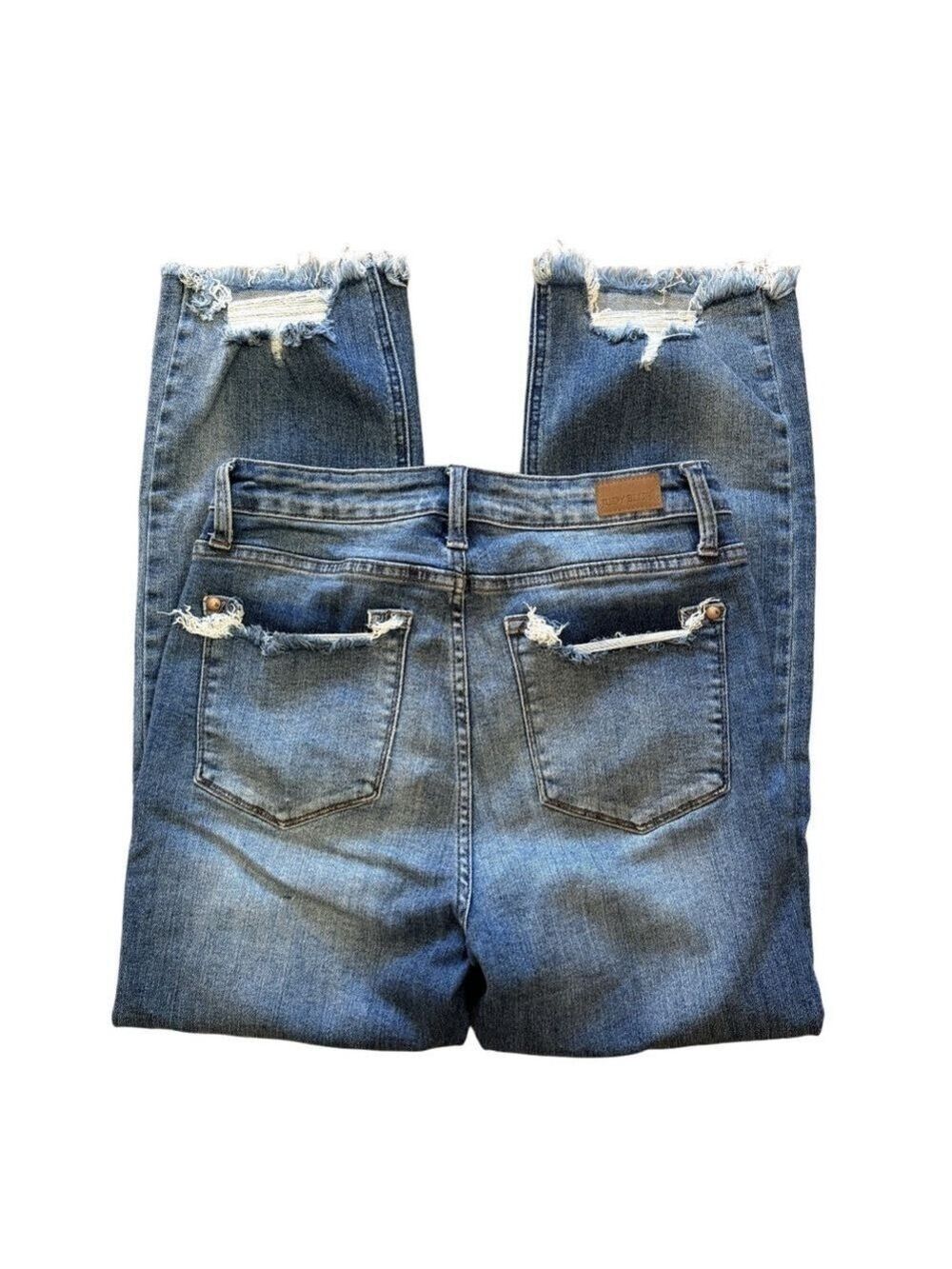 β JUDY BLUE distressed straight crop jeans π sz 5/27 β¨ - Picture 6 of 16